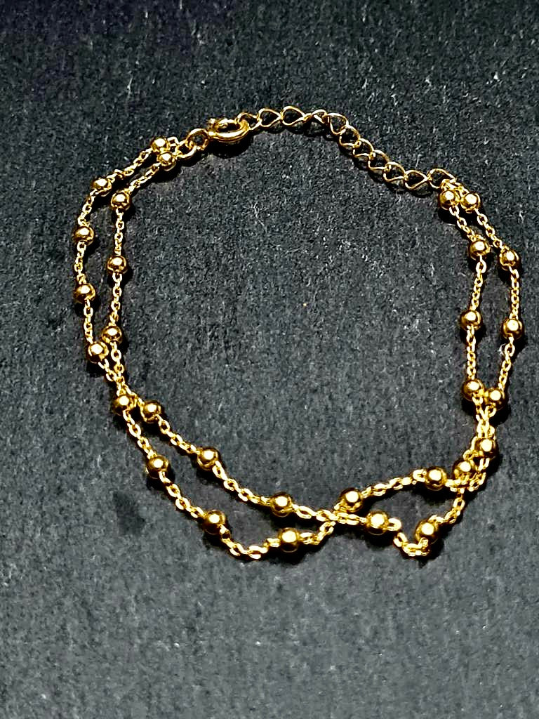 Double Chain Ball Bracelet