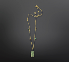 Load image into Gallery viewer, Carved Flower Jade Necklace
