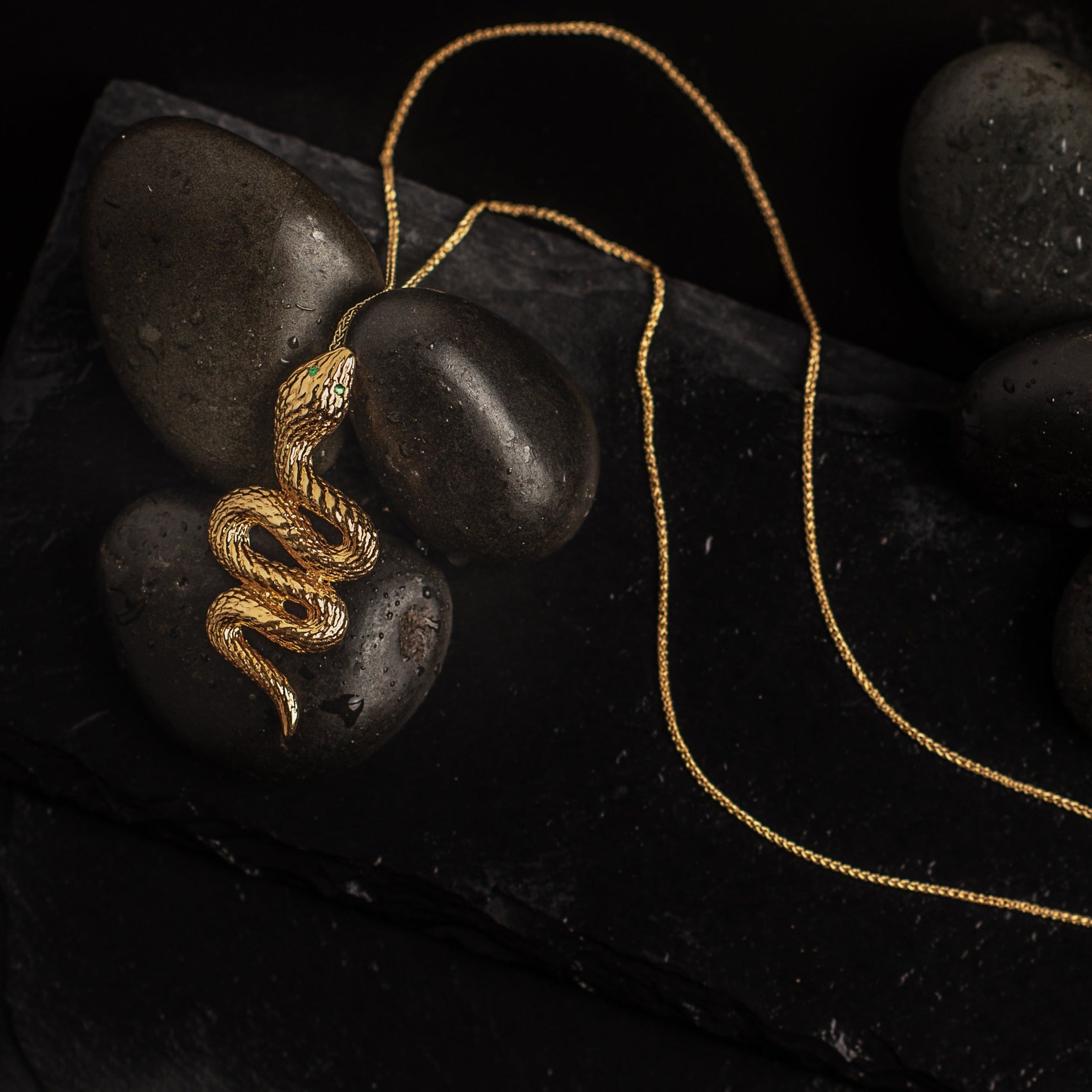 Gold Snake Pendant