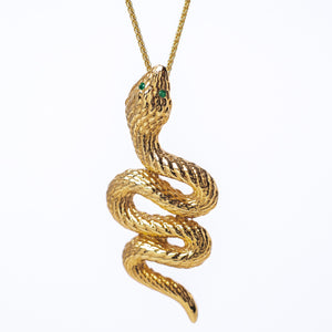 Gold Snake Pendant